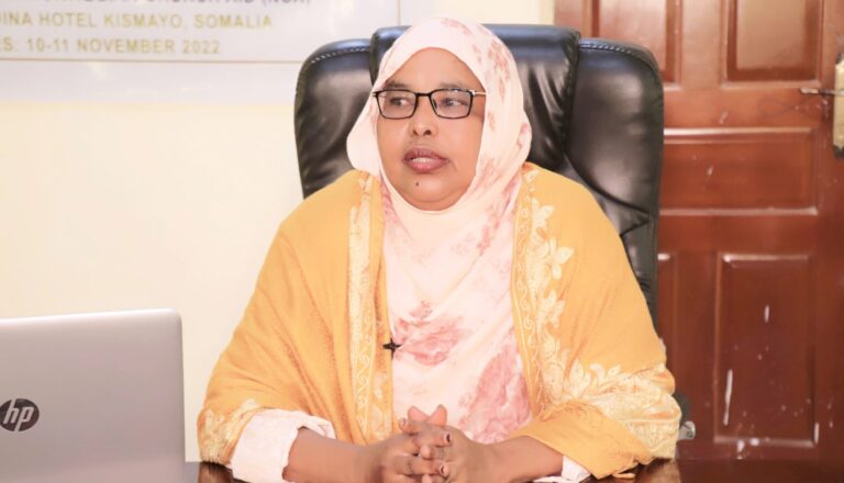 Wasiirka Haweenka Jubbaland oo ka hadashay Ahmiyadda Mashruuca Nabadeeynta