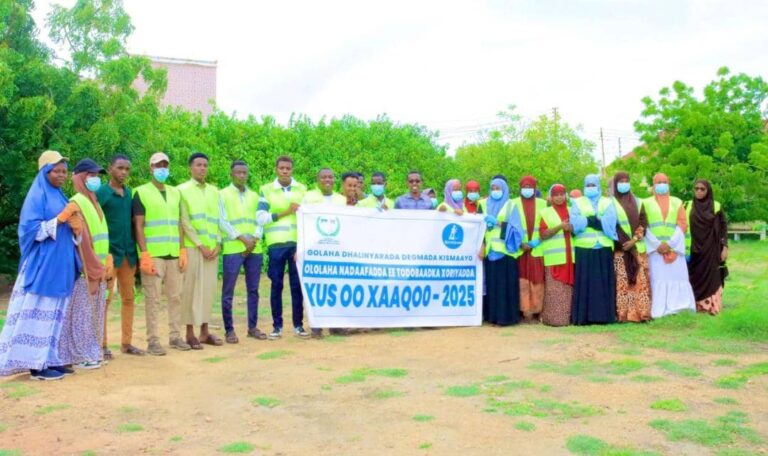 Ururka Haweenka Kismaayo oo ka qeyb galay Olole Nadaafadeed laga sameeyey degmada