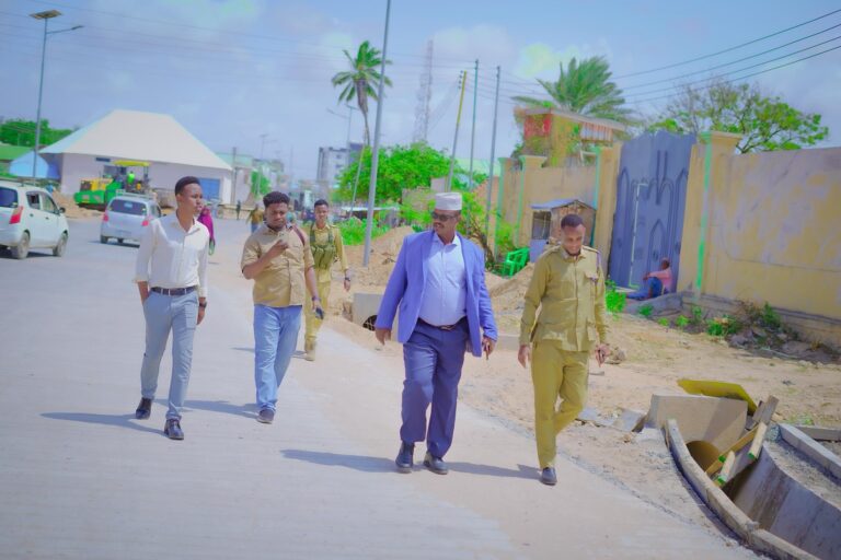 Maamulka Degmada Kismaayo oo Kormeeray Waddooyinka Dhismahoodu Socdo