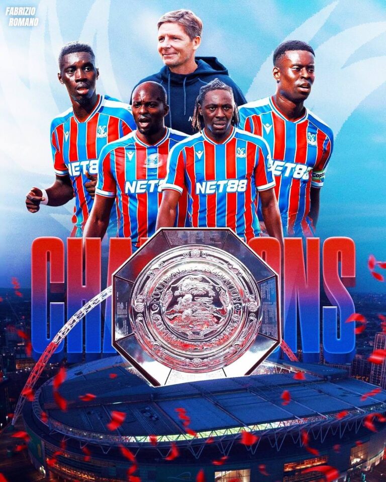 Kooxda Crystal Palace oo ku Guuleysatay Koobka Community Shield-ka.