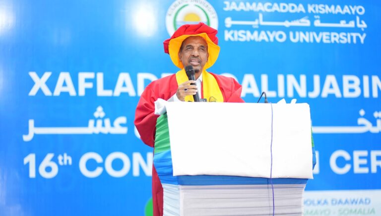 Guddoomiyaha Jaamacadda Kismaayo oo kawarbixiyay marxaladihii kala duwanaa ee ay soo martay Jaamacadda